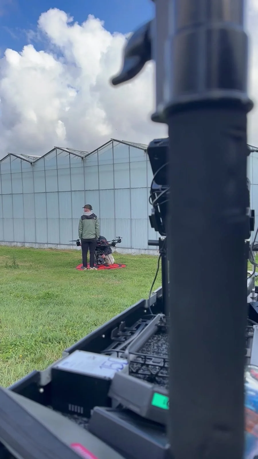 Alta X ground station monitor on set