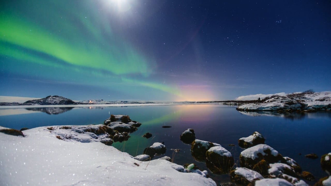 Northern Lights timelapse frame from the TUI Discover Iceland film