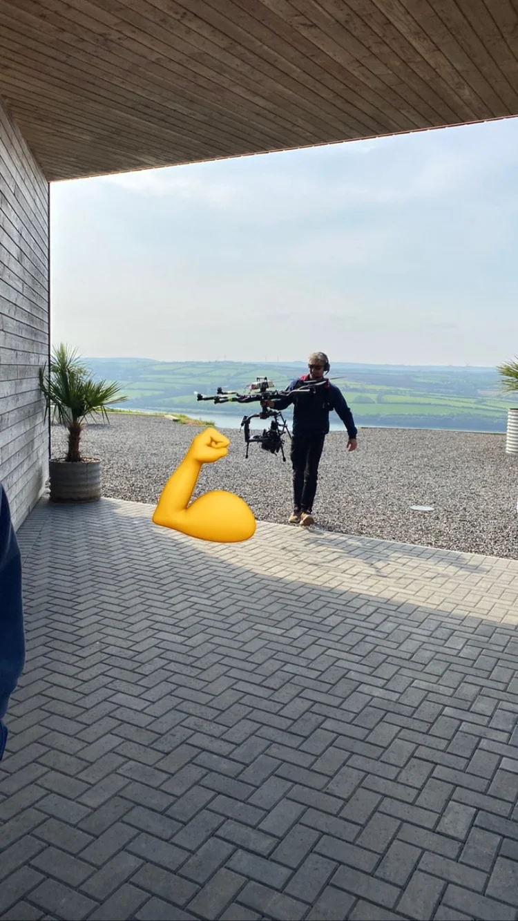 Alta 8 taking off from a terrace on location