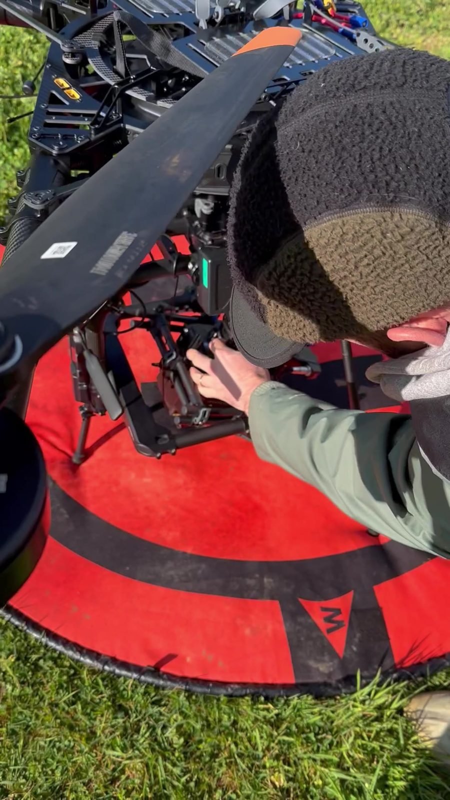 Freefly Alta X on its landing pad