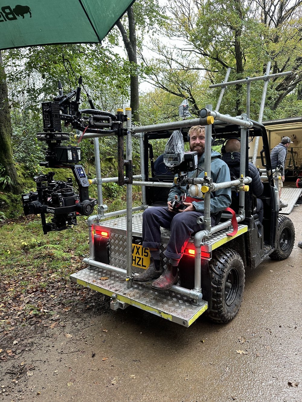 Ronin 2 remote head on a tracking buggy