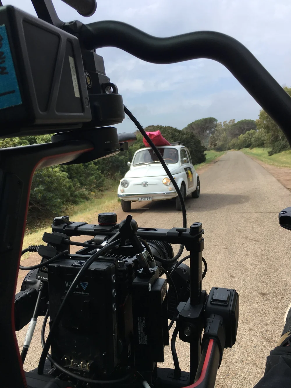 Ronin 2 car rig filming a tracking shot
