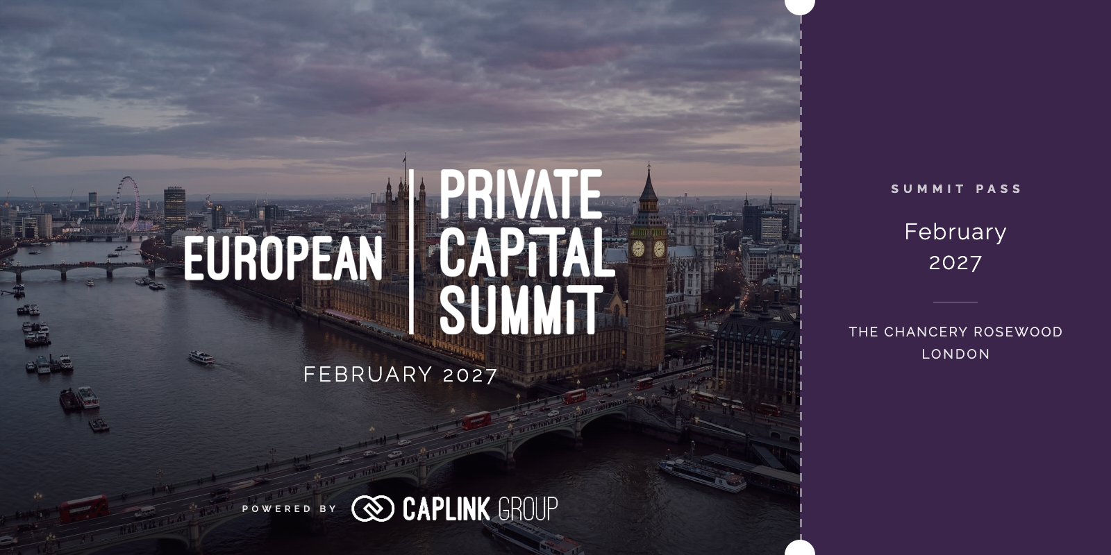 European Private Capital Summit 2027 ticket