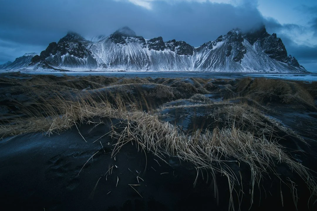 Colorful volcanic mountains and rugged terrain in Iceland