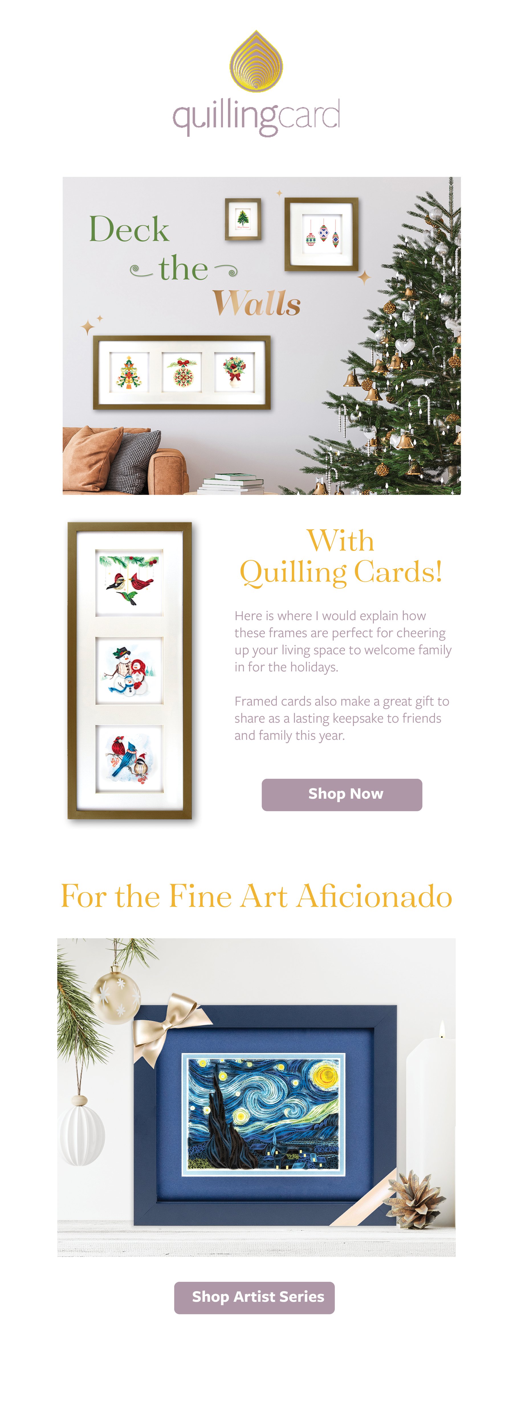 Deck the Walls Email Scroll