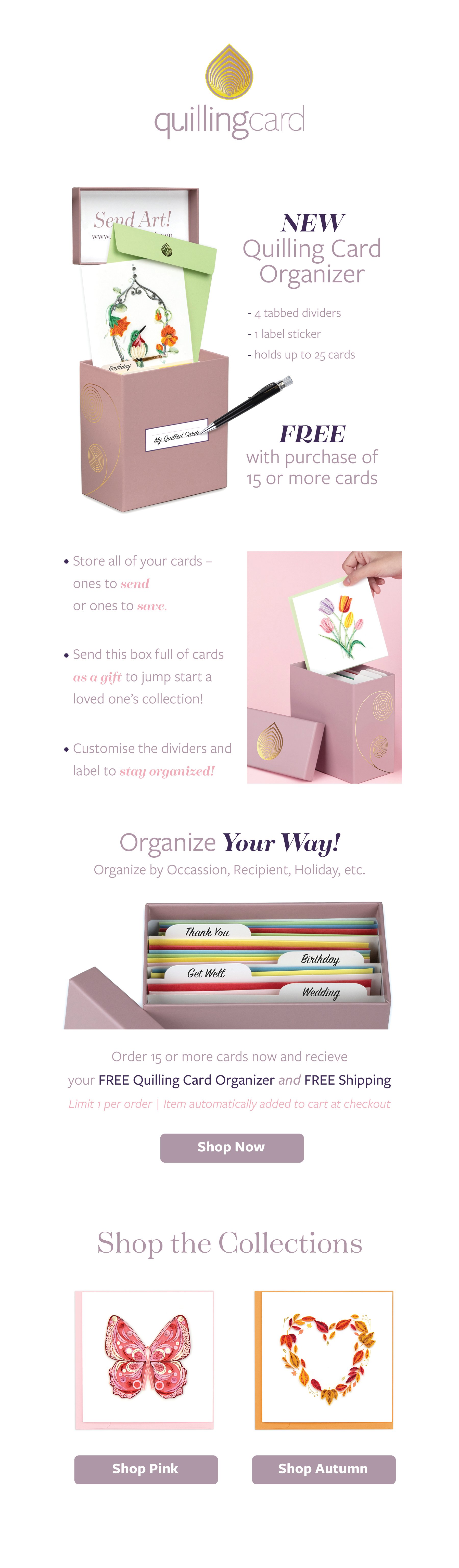 Card Organizer Email Scroll