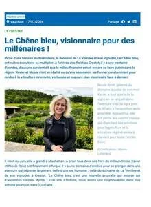 Le Vaucluse Agricole — Chêne Bleu press coverage