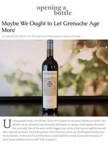 Opening a Bottle — Chêne Bleu press coverage