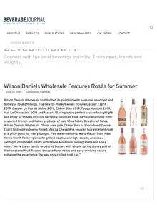 The Beverage Journal — Chêne Bleu rosé wine coverage