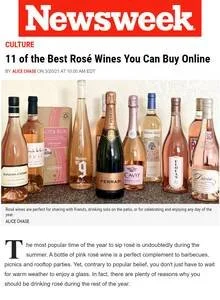 Newsweek Online 11 — Chêne Bleu rosé wine coverage