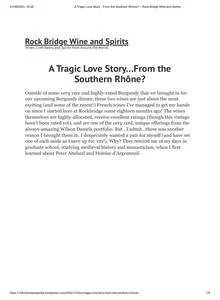 Rock Bridge Wine and Spirits — Chêne Bleu press coverage