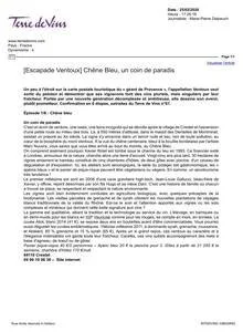 Terre de Vins — Chêne Bleu press coverage