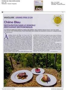 Terre de Vins — Chêne Bleu press coverage