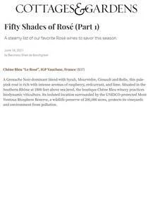 Cottages & Gardens — Chêne Bleu press coverage