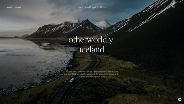 Background Captions Plugin