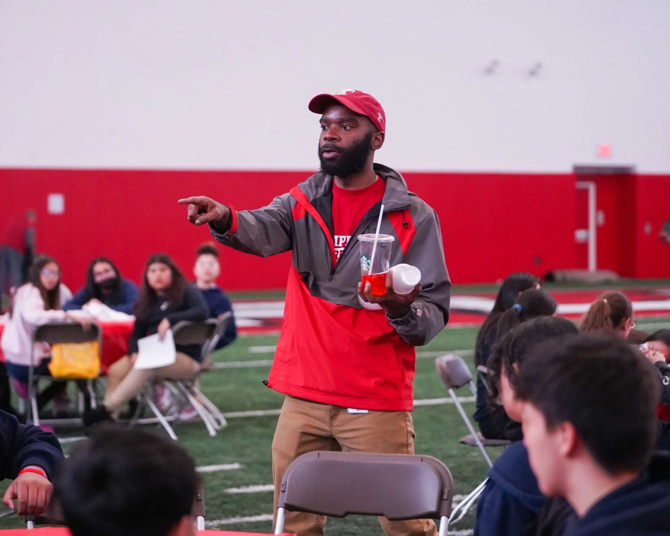 Dr. DaVonti’ Haynes with youth