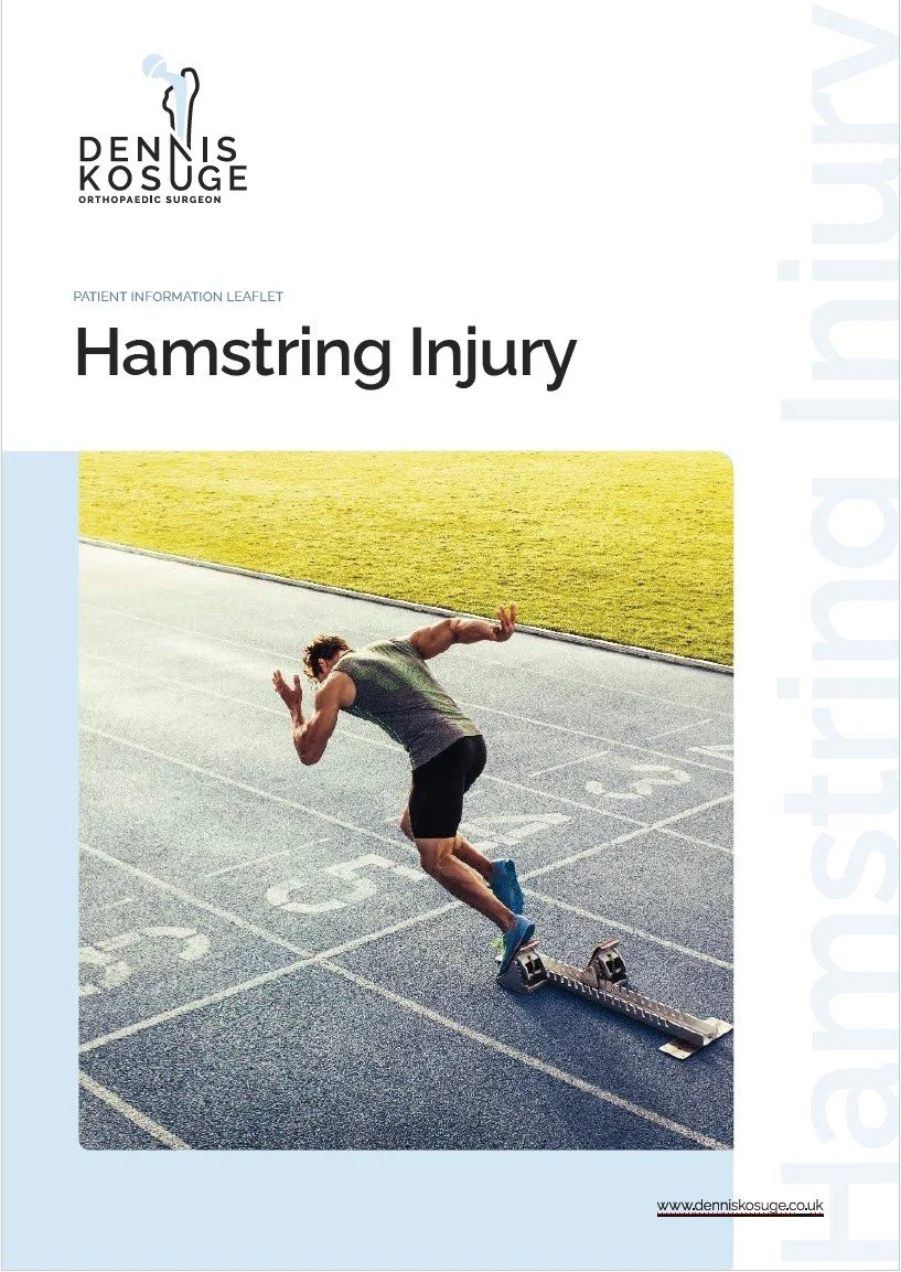 Hamstring Injury patient information leaflet written by Mr Dennis Kosuge