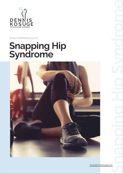 Snapping Hip Syndrome patient information leaflet written by Mr Dennis Kosuge