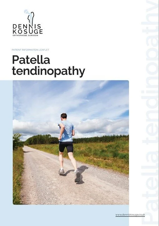 Patella Tendinopathy patient information leaflet written by Mr Dennis Kosuge