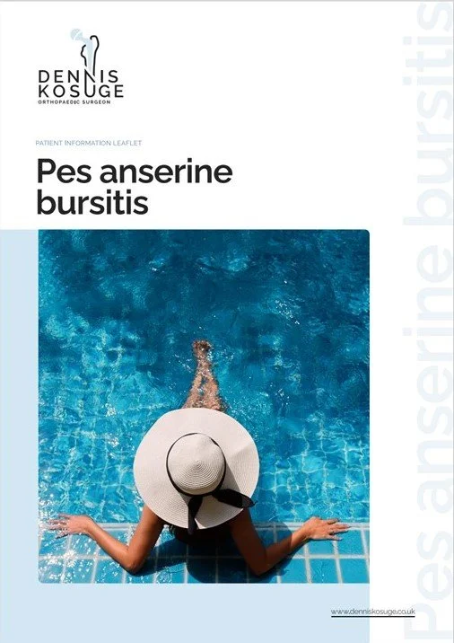 Pes Anserine Bursitis patient information leaflet written by Mr Dennis Kosuge