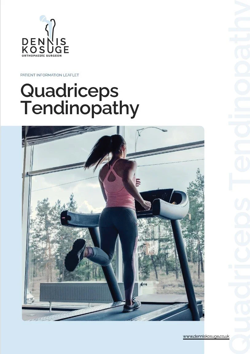 Quadriceps Tendinopathy patient information leaflet written by Mr Dennis Kosuge