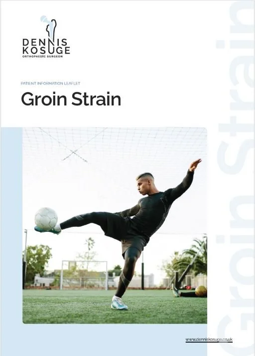 Groin Strain patient information leaflet written by Mr Dennis Kosuge