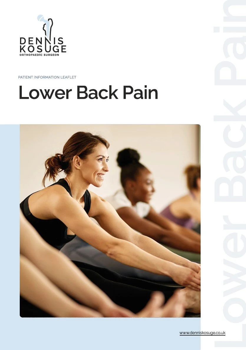 Lower Back Pain patient information leaflet written by Mr Dennis Kosuge