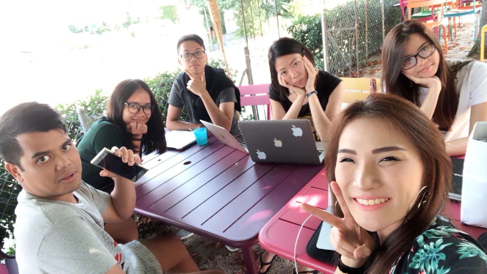 IBAS student selfie on campus