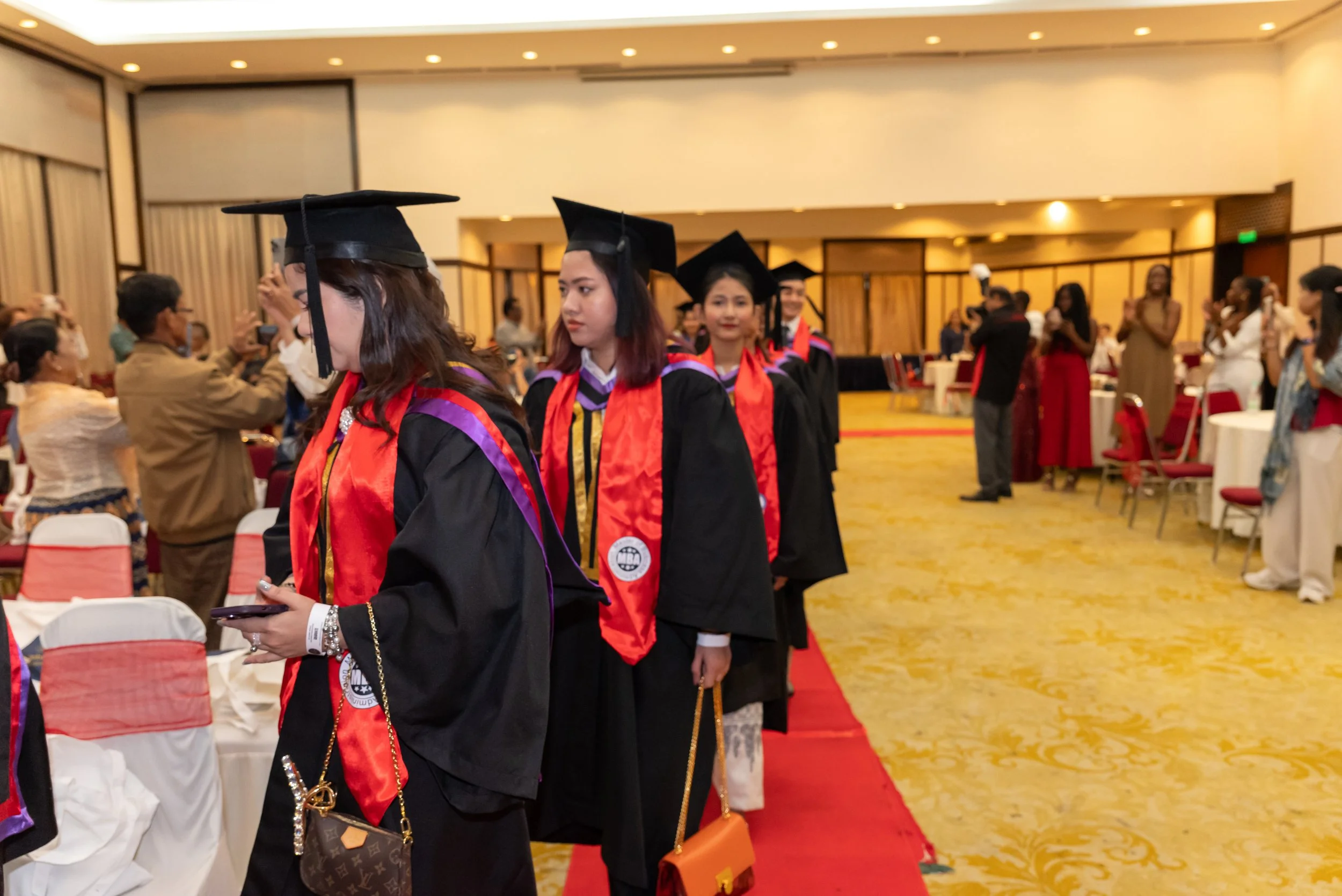 Graduates walking