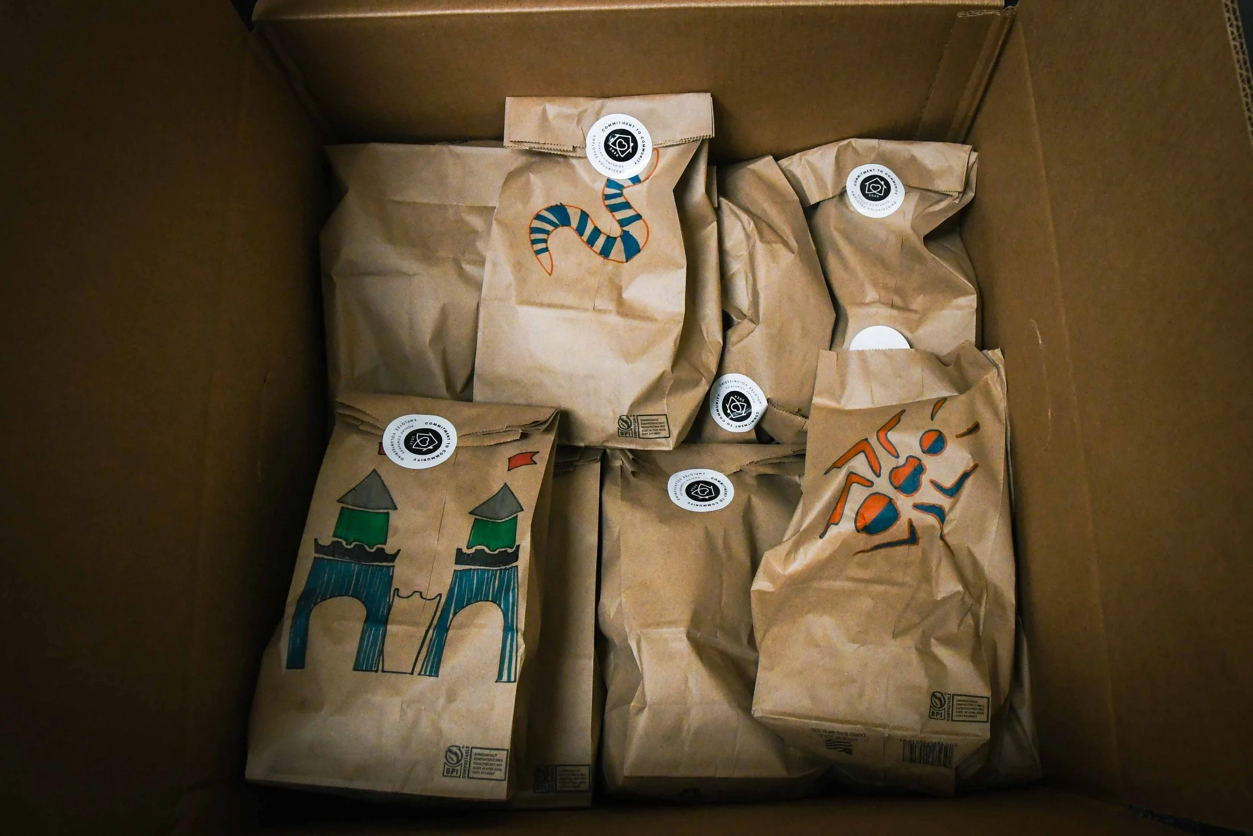 Snack packs in a box