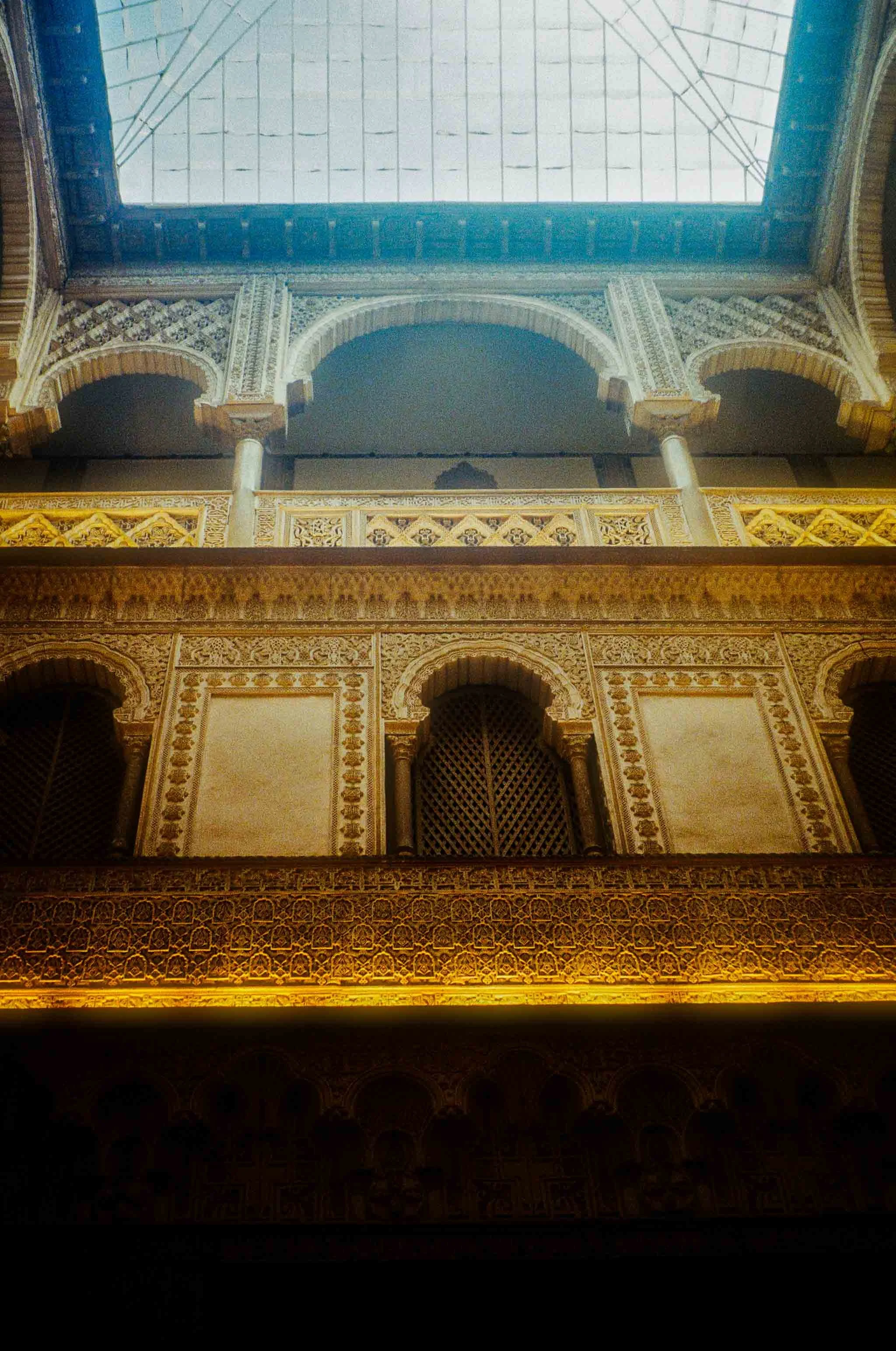 Real Alcazar palace garden Sevilla Andalusia Spain 35mm film