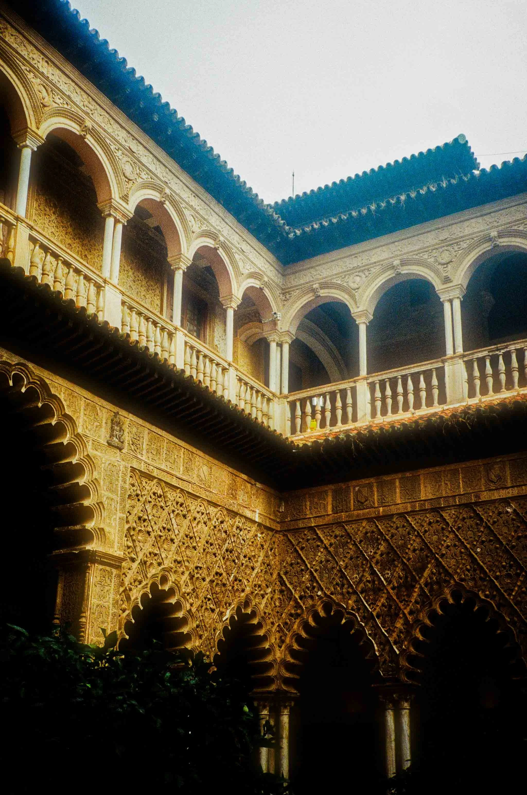 Real Alcazar Sevilla Spain tiles arches 35mm analog photography