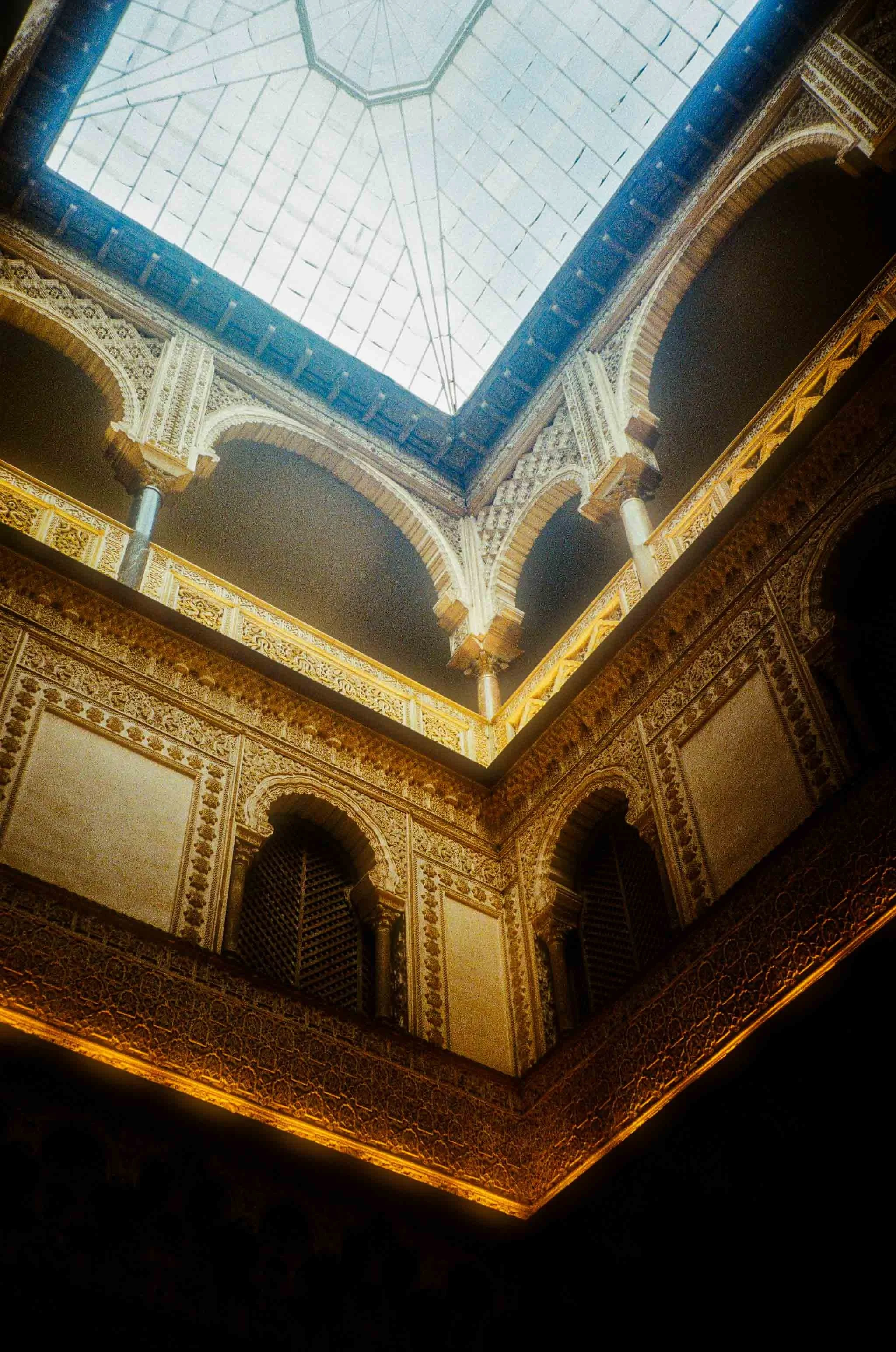 Real Alcazar Sevilla Spain tiles arches 35mm analog photography