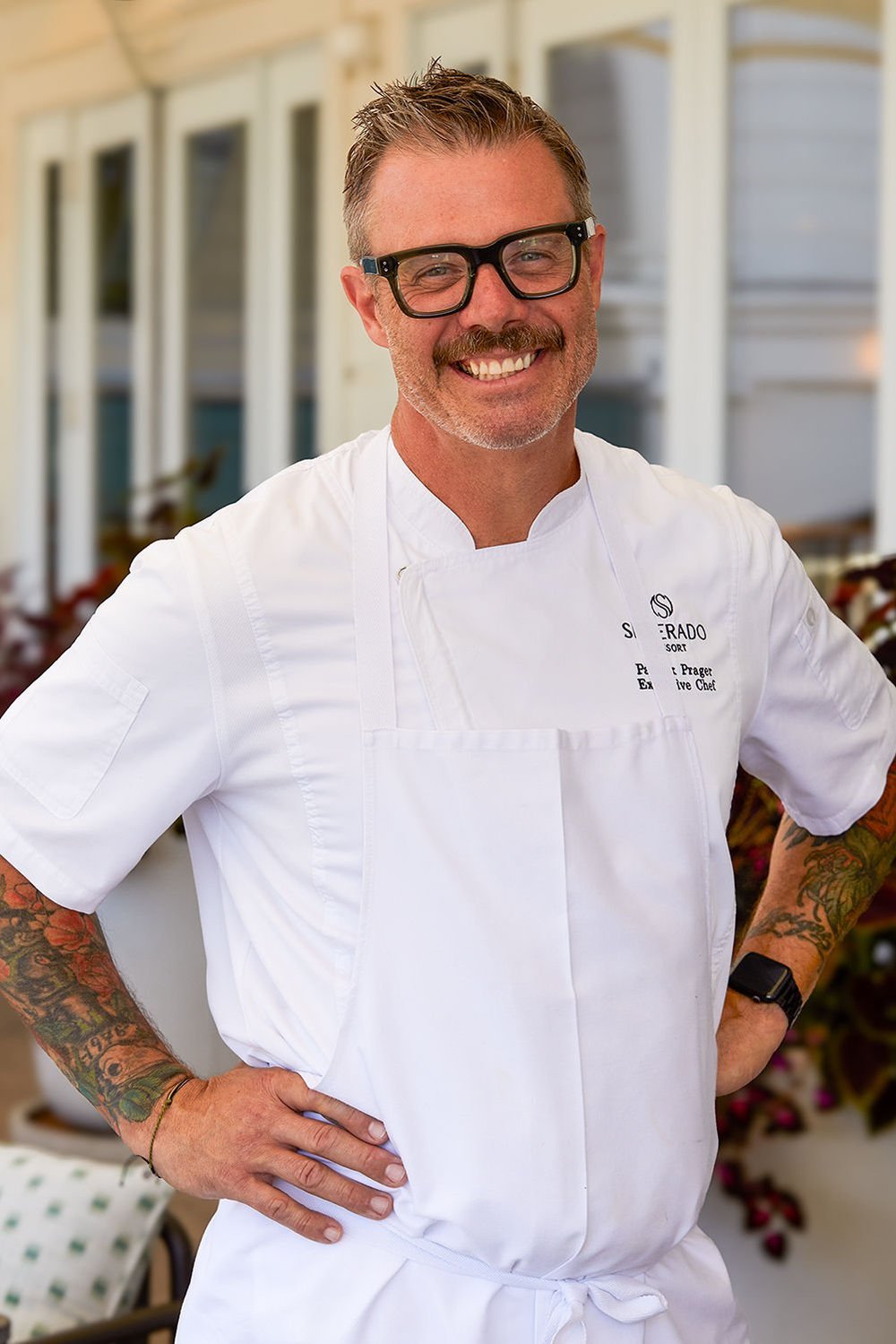 Executive Chef Patrick Prager outside Matchplay Kitchen and Bar at Silverado Resort