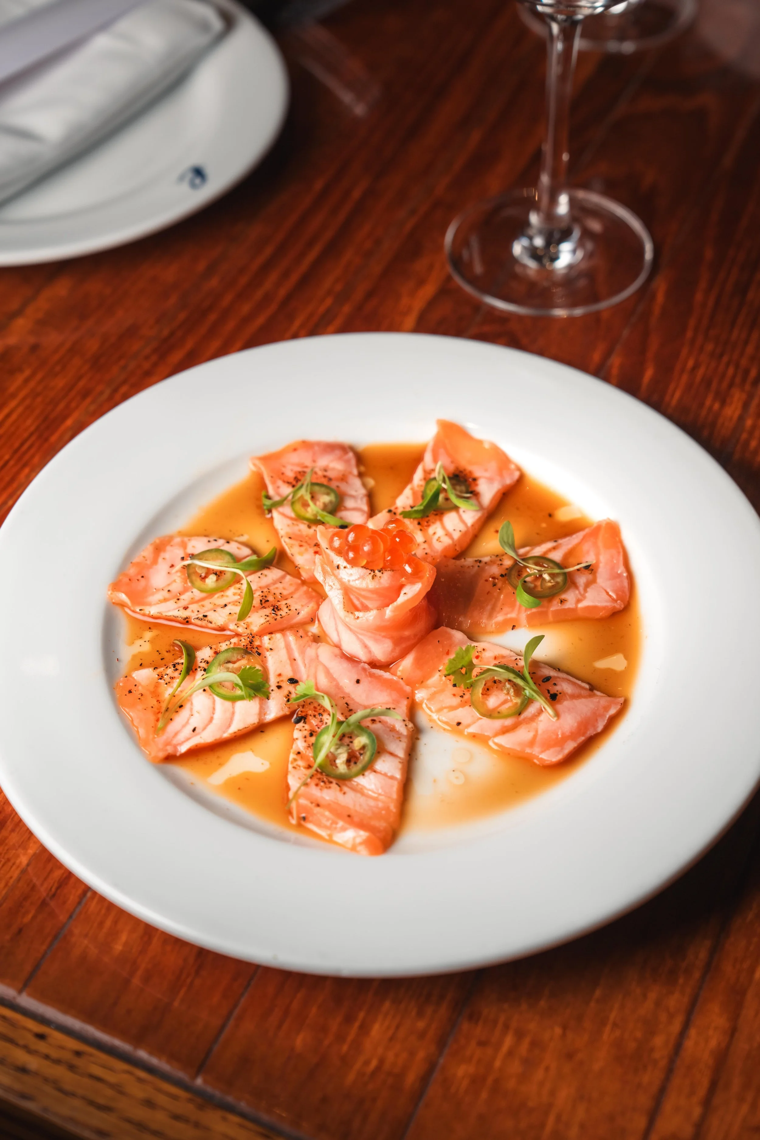 Torched Kvarøy Arctic Salmon Carpaccio