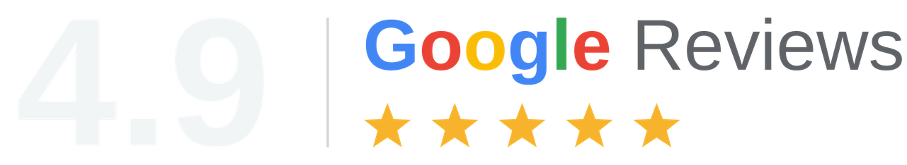 4.9 star rating on Google Reviews