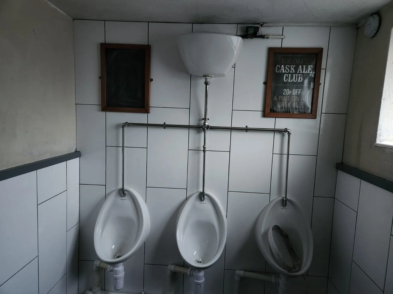 Pub bathroom restored after fire and smoke damage cleaning