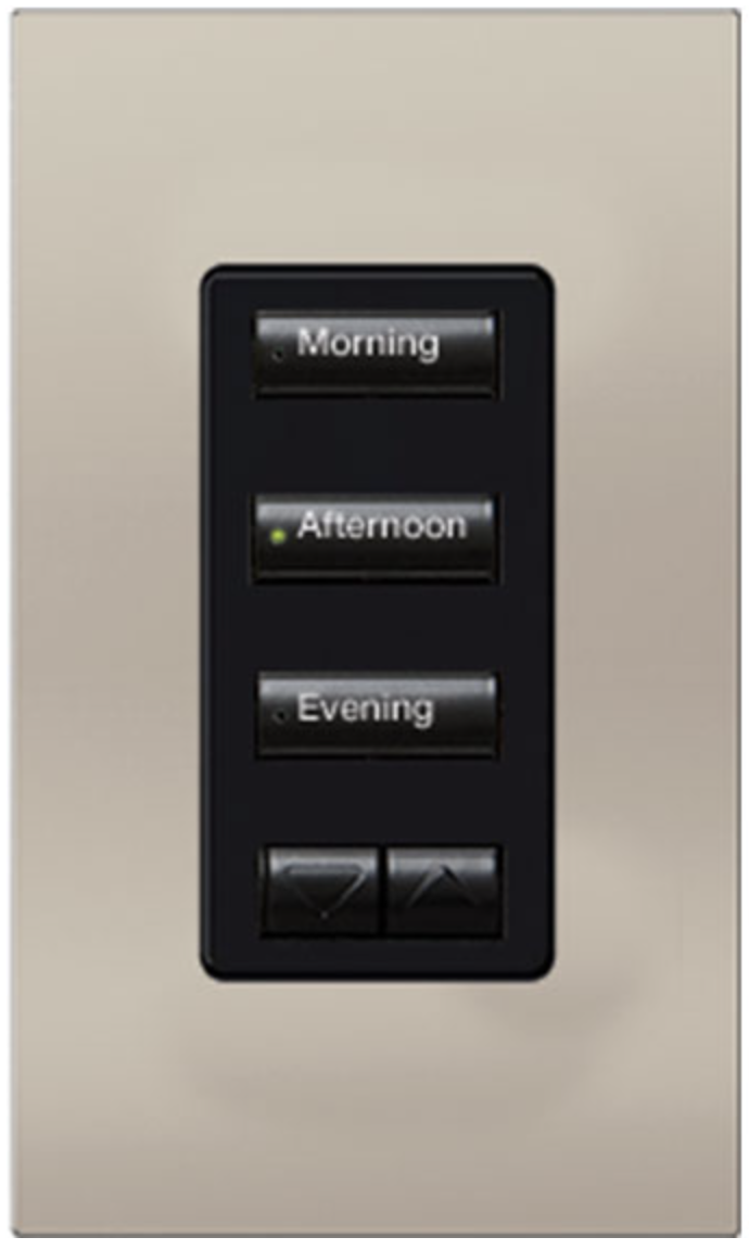 Lutron seeTouch Bright Nickel (BN) Keypad | VIP Smart Homes Seattle