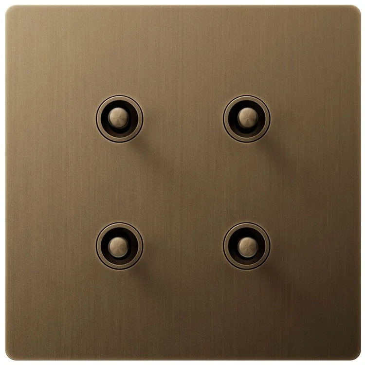 Lutron Aviena Aged Bronze Toggle Keypad Hand Finished Solid Brass | VIP Smart Homes Seattle
