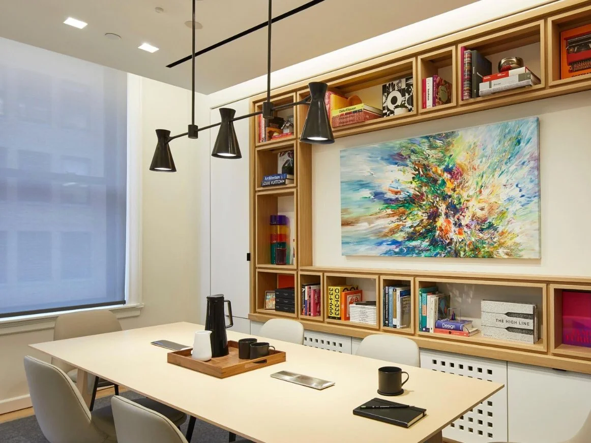 Home office with Ketra tunable lighting showing accurate color rendering on fabrics and finishes | VIP Smart Homes