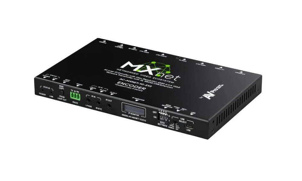 AVPro Edge MXnet 1G Evolution II encoder and decoder for 4K AV over IP