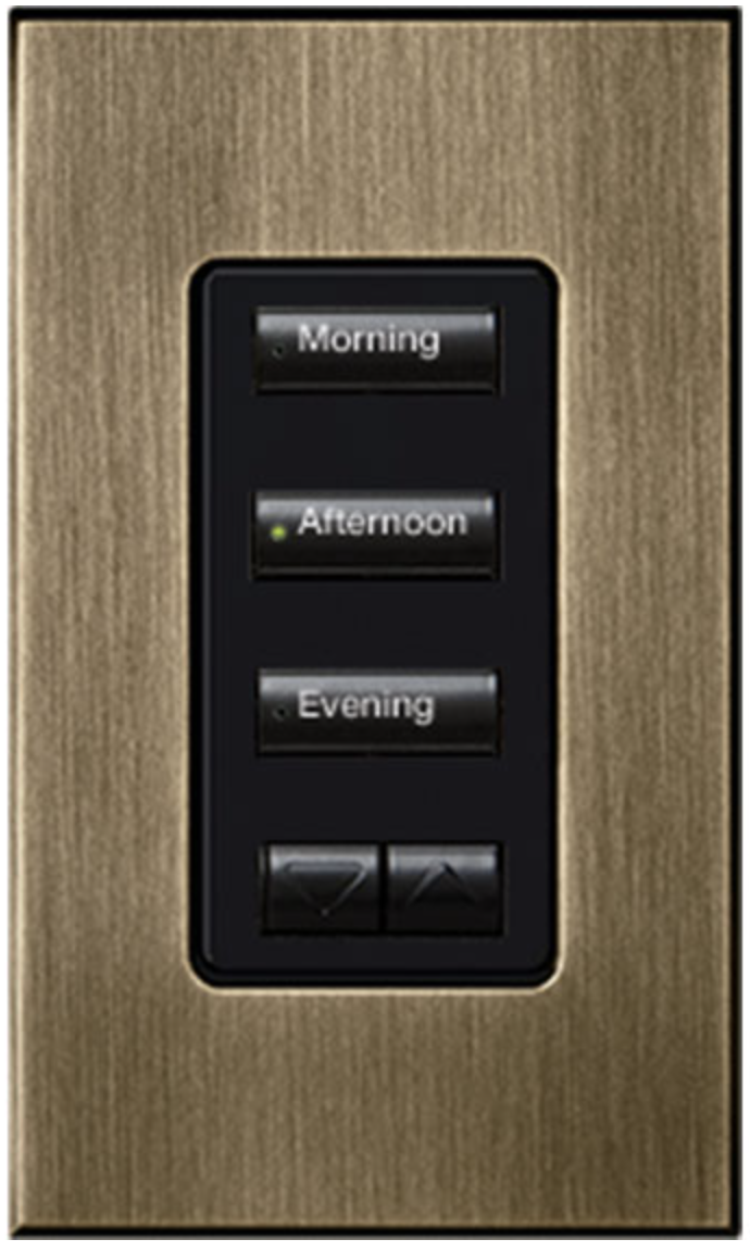 Lutron seeTouch Antique Brass (QB) Keypad | VIP Smart Homes Seattle