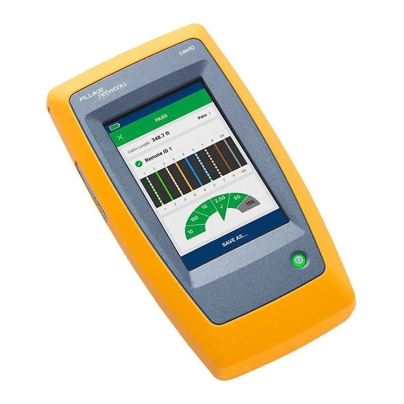 Fluke Networks LinkIQ cable and network tester used to qualify structured cabling up to 10G and verify PoE | VIP Smart Homes