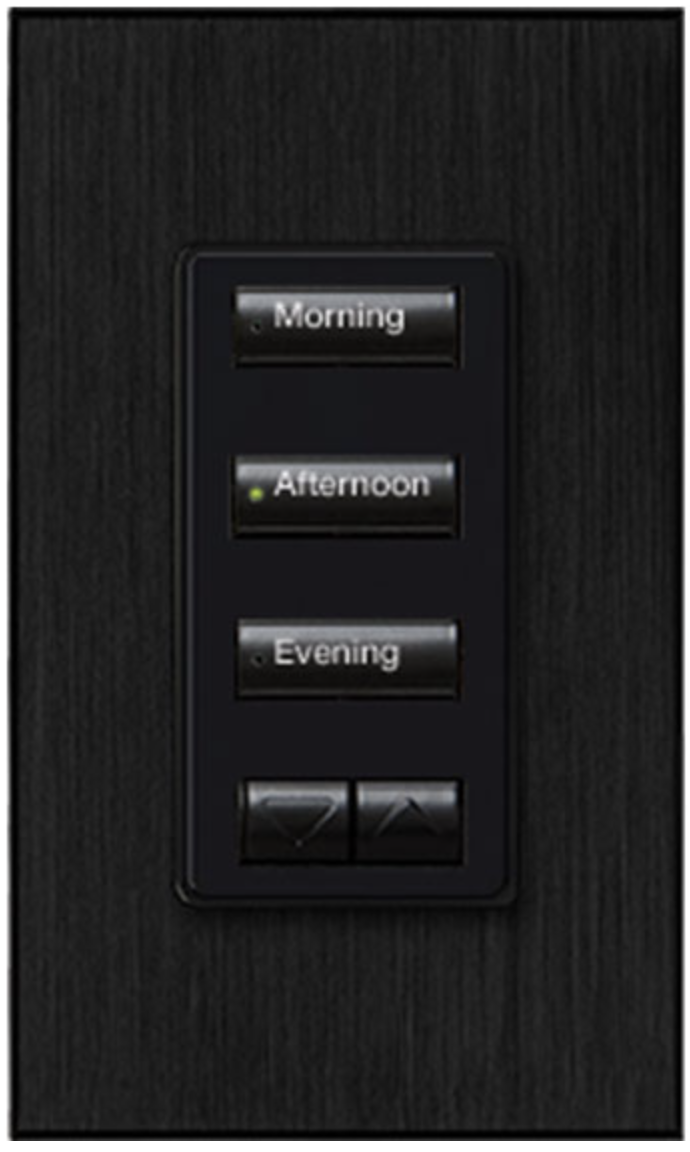 Lutron seeTouch Black Anodized Aluminum (BLA) Keypad | VIP Smart Homes Seattle