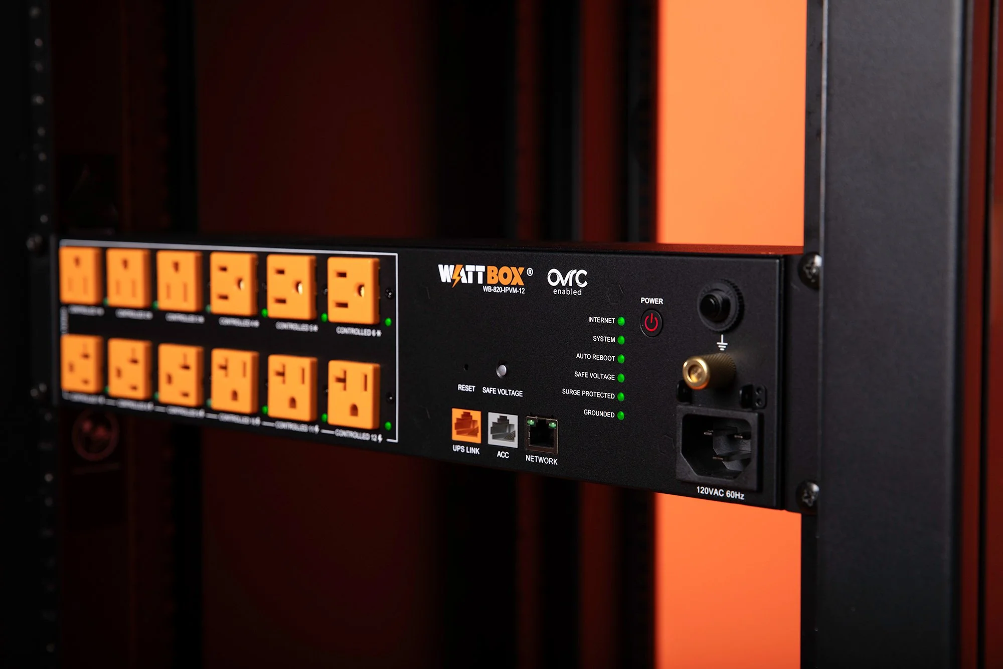 WattBox IP Power Management System with Remote Reboot Capability in Luxury Smart Home Equipment Rack | VIP Smart Homes Seattle