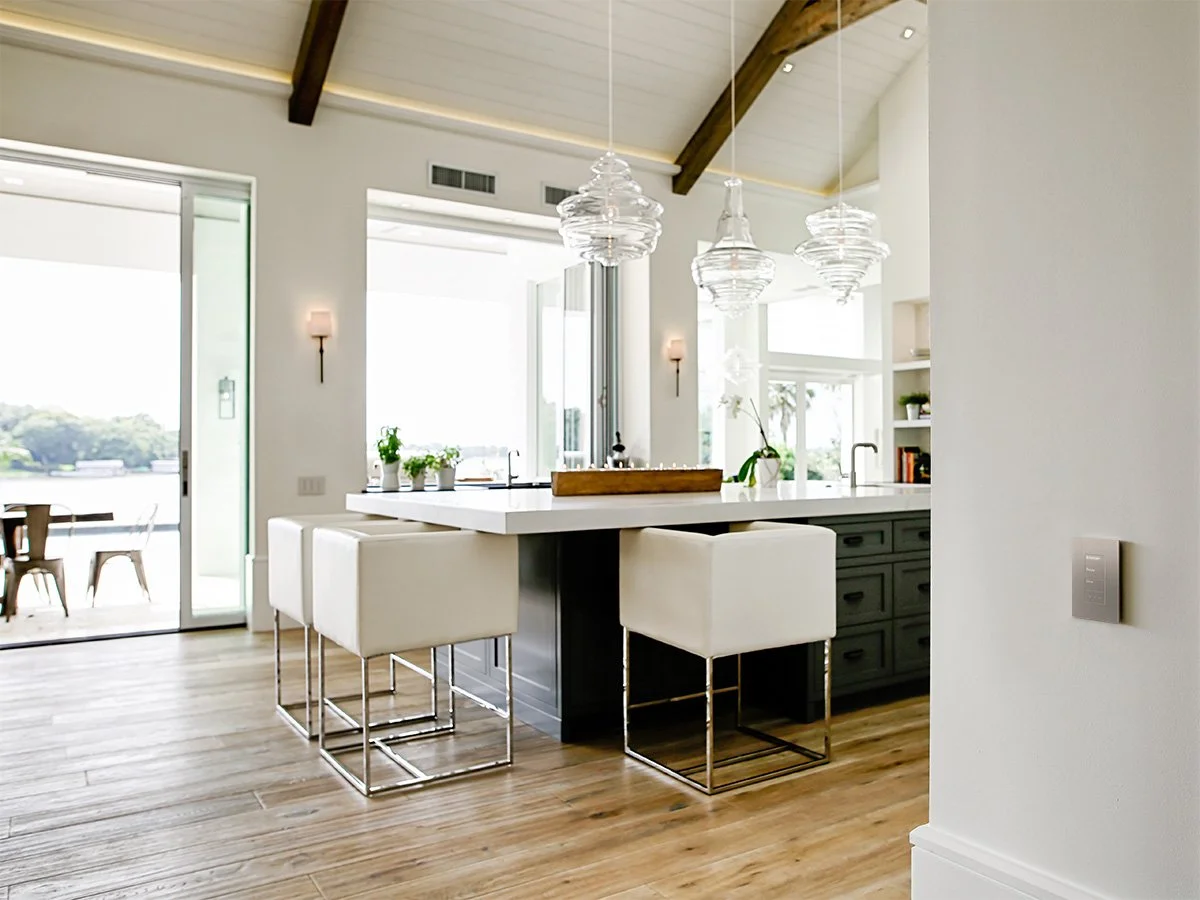 Lutron Palladiom keypad unifying lighting, shading, audio, and climate control in luxury home | VIP Smart Homes Seattle