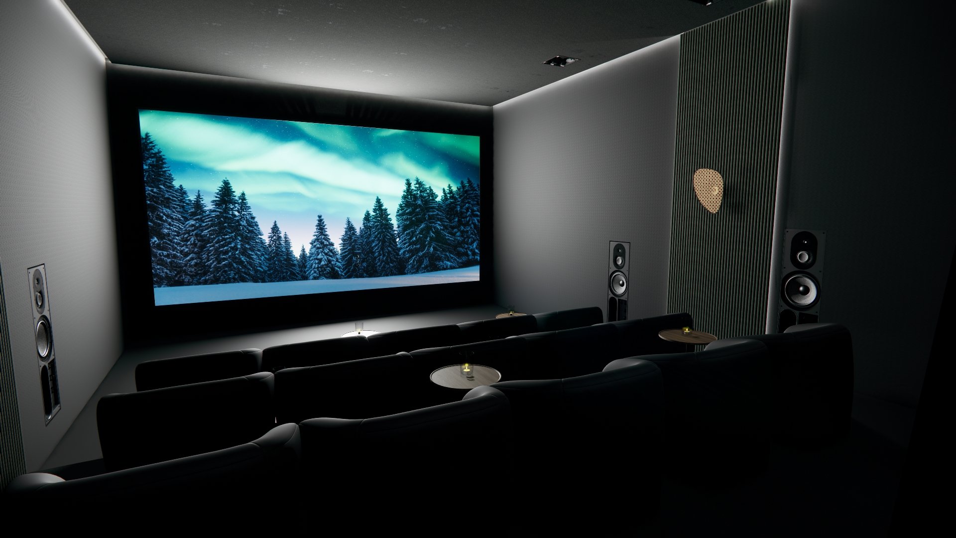 Focal reference home theater installation with floorstanding loudspeakers and acoustic treatment | VIP Smart Homes Seattle
