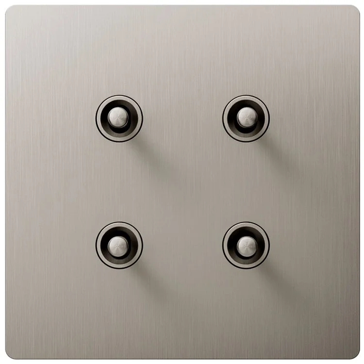 Lutron Aviena Satin Nickel Toggle Keypad Hand Finished Solid Brass | VIP Smart Homes Seattle