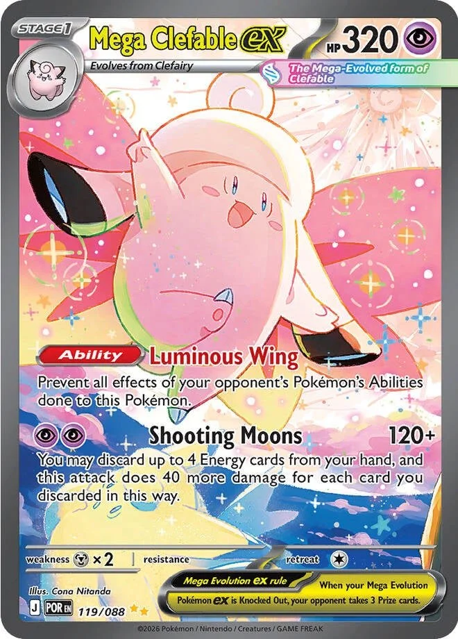 Mega Clefable ex Perfect Order Special Illustration Rare Pokemon Card