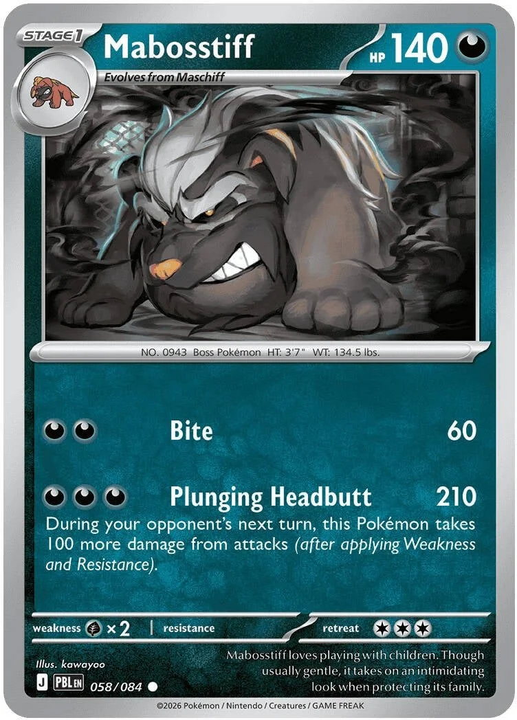 Mabosstiff - Pitch Black Pokemon TCG Card